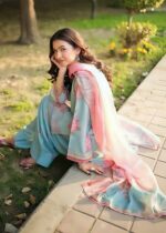 Serene Blue Floral — গ্রীষ্মের দিনে নিজেকে ফ্রেশ এবং এলিগেন্ট লুকে সাজাতে ট্রাই করুন এই চমৎকার ৩-পিস সেটটি। - Image 3