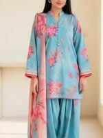 Serene Blue Floral — গ্রীষ্মের দিনে নিজেকে ফ্রেশ এবং এলিগেন্ট লুকে সাজাতে ট্রাই করুন এই চমৎকার ৩-পিস সেটটি। - Image 5